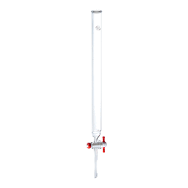 SP Wilmad-LabGlass Chromatographic Columns, Fritted Disc, Straight Stopcock with PTFE Plug