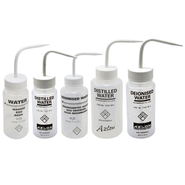 Dynalon® Azlon® Wide Mouth Printed Water Wash Bottles, LDPE