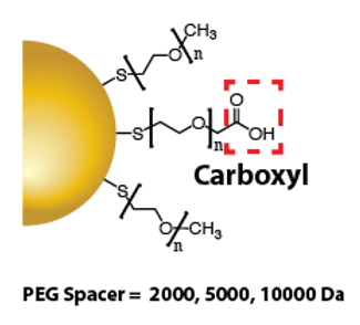 Gold Nanoparticles - Methoxy PEG, 15 nm, 10 kDa PEG, 0.4 mL