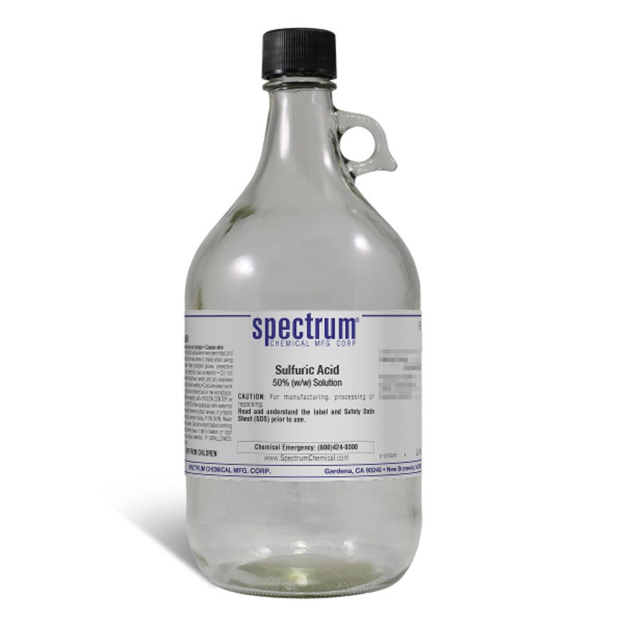 Sulfuric Acid, 50 Percent (w/w) Solution