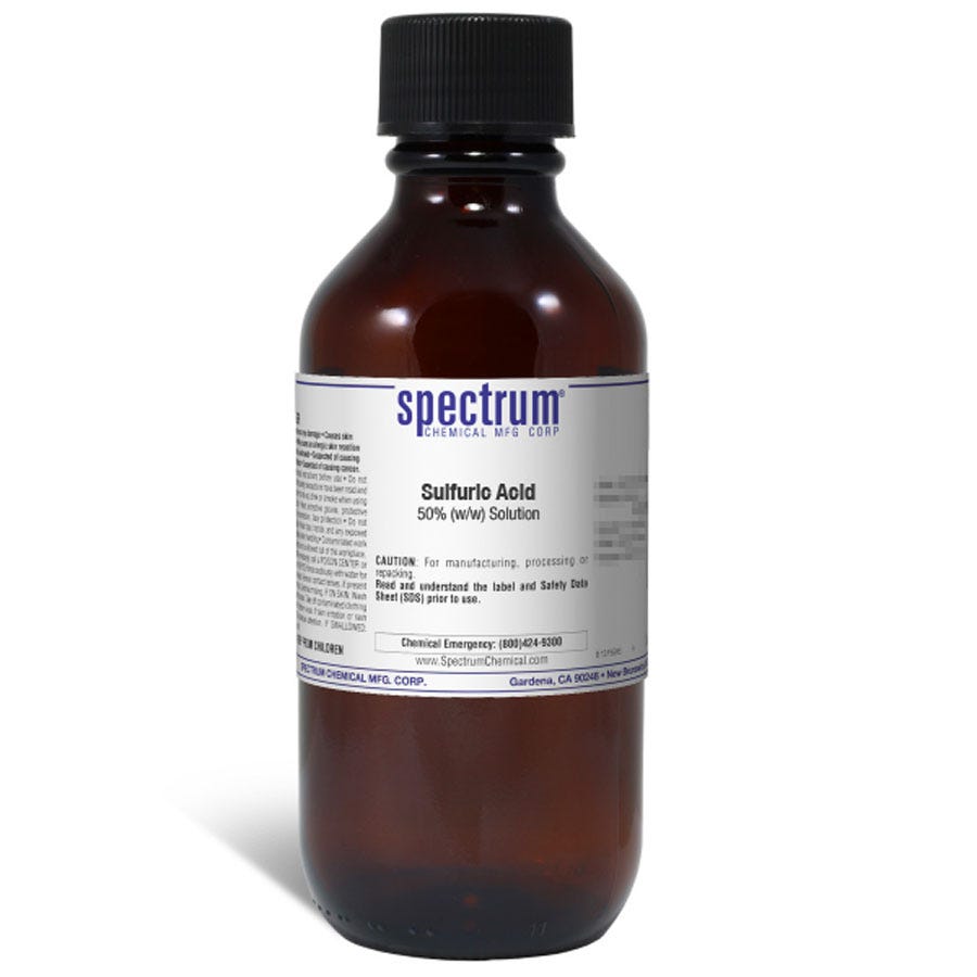 Sulfuric Acid, 50 Percent (w/w) Solution