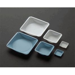 Square Polystyrene Weighing Dishes - Square Polystyrene Weighing Dishes, Natural, 5-1/2 x 5-1/2 (140 x 140 mm) - 500 ea