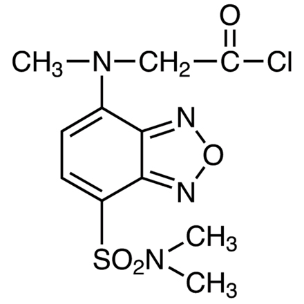 DBD-COCl [=4-(N,N-Dimethylaminosulfonyl)-7-(N-chloroformylmethyl-N-methylamino)-2,1,3-benzoxadiazole] [for HPLC Labeling], CAS RN: 156153-43-4, Product Number: A5558