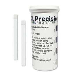 Precision Laboratories Peracetic Acid Test Strips, 500ppm
