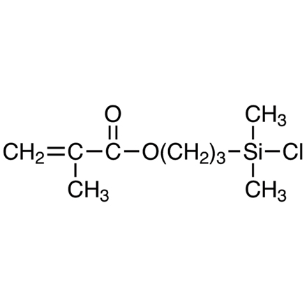 3-(Chlorodimethylsilyl)propyl Methacrylate (stabilized with BHT), CAS RN: 24636-31-5, Product Number: C3435