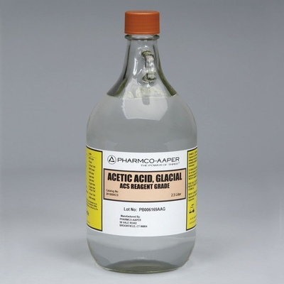 Acetic Acid, 17.4 M (100% v/v), Glacial, ACS Grade, Glass Bottle, 2.5 L