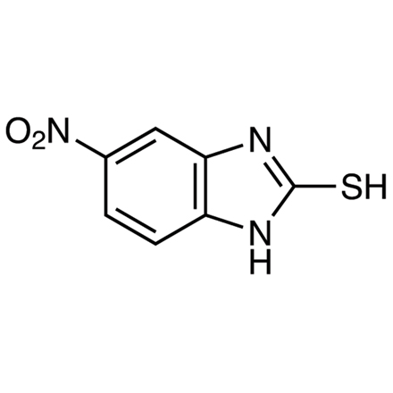 2-Mercapto-5-nitrobenzimidazole, CAS RN: 6325-91-3, Product Number: M1325