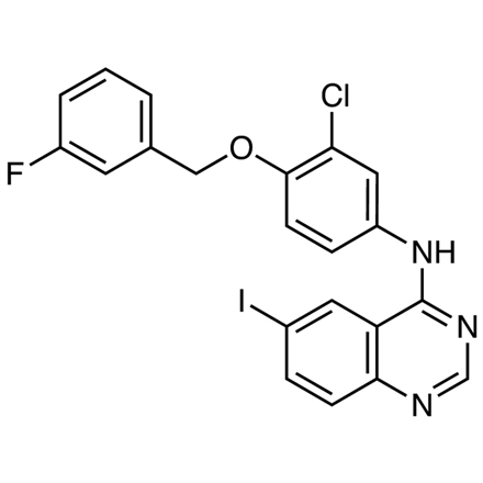 4-[3-Chloro-4-(3-fluorobenzyloxy)phenylamino]-6-iodoquinazoline, CAS RN: 231278-20-9, Product Number: C2965