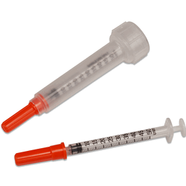 Covidien Monoject™ Sterile Rigid Pack Insulin Syringes - Covidien 1 mL Insulin Syringe, 27 x 1/2 in. Detachable Needle, Sterile, Rigid Pack, 100/bx, 5 bx/cs - 500 ea