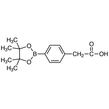 2-[4-(4,4,5,5-Tetramethyl-1,3,2-dioxaborolan-2-yl)phenyl]acetic Acid, CAS RN: 797755-07-8, Product Number: T3754