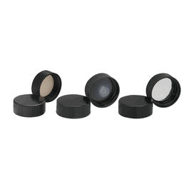 DWK Life Sciences WHEATON® Solid Top Black Phenolic Screw Caps, 13-425