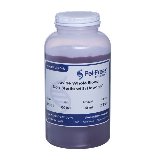Bovine Whole Blood Non-Sterile with Heparin