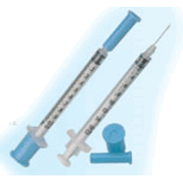 Exel® 1 mL Zero Dead Space Tuberculin Syringe with Permanently Attached Needle - 1 mL Zero Dead Space Tuberculin Syringe with Permanently Attached Needle, 25G x 5/8 in. - 100 ea