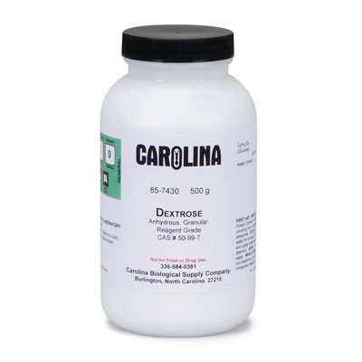Dextrose, Anhydrous, Granular, Reagent Grade, 500 g