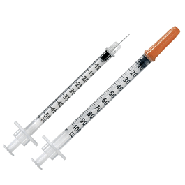 Exel® Insulin Syringes with Permanently Attached Needle - Exel Insulin Syringes, 1 cc, 29G x 1/2 in. - 100 ea