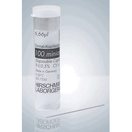 Hirschmann® minicaps® Disposable Micropipets - End-to-End Micropipets, 10 uL Minicaps, 10 x 100 Pipets - 1000 ea