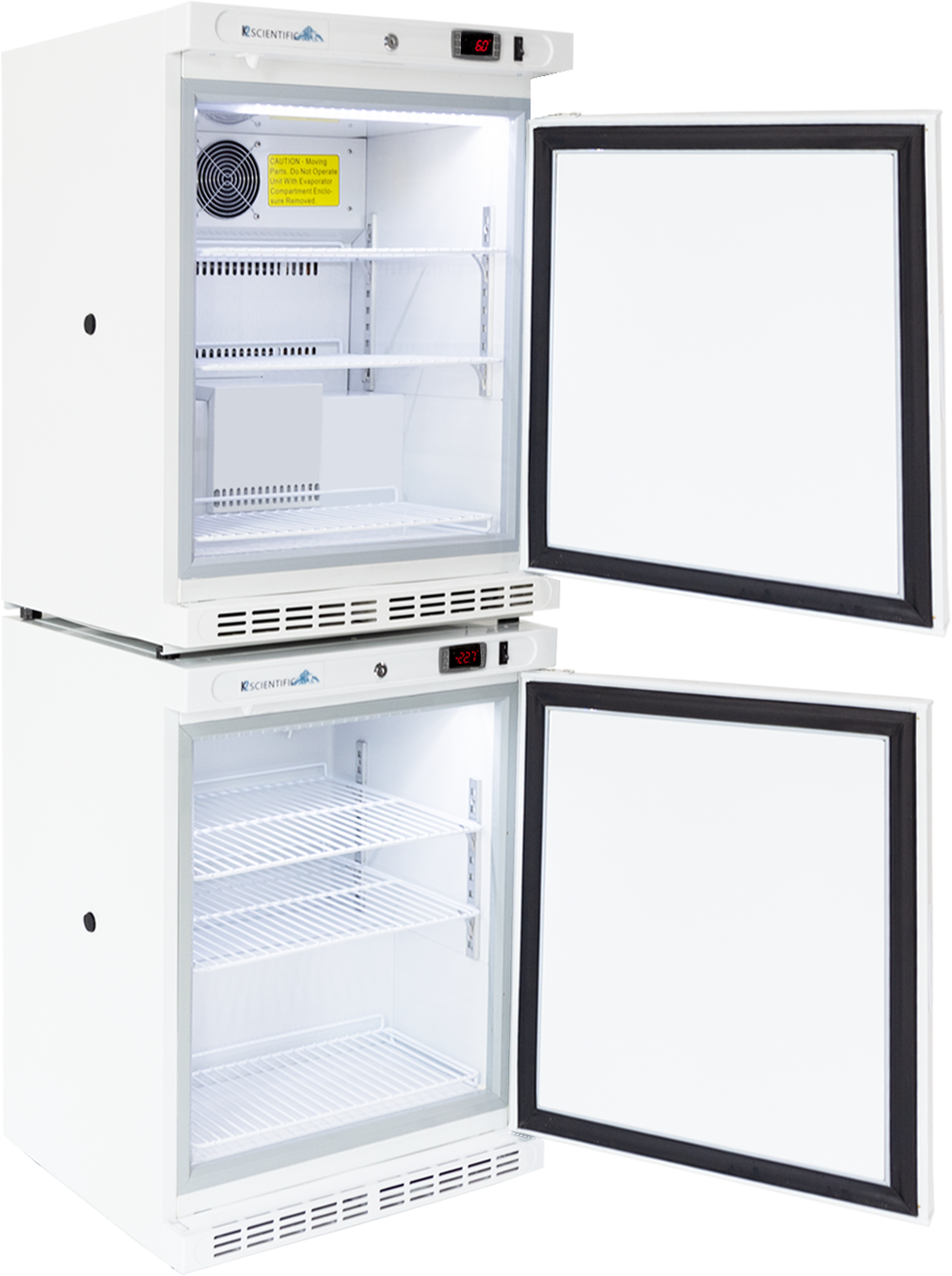 4 Cu. Ft. Combination Solid Door Refrigerator & 4 Cu. Ft. Solid Door Freezer