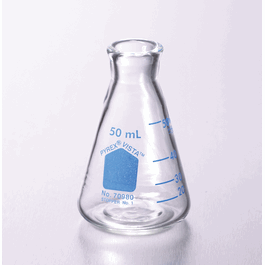 Corning® PYREX® VISTA® Narrow-Mouth Erlenmeyer Flasks with Beaded Rim - 25 mL PYREX VISTA Narrow Mouth Erlenmeyer Flasks with Heavy Duty Rim - 12 ea