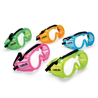 Safety Goggles, Large, Assorted Colors, Value Pack of 10