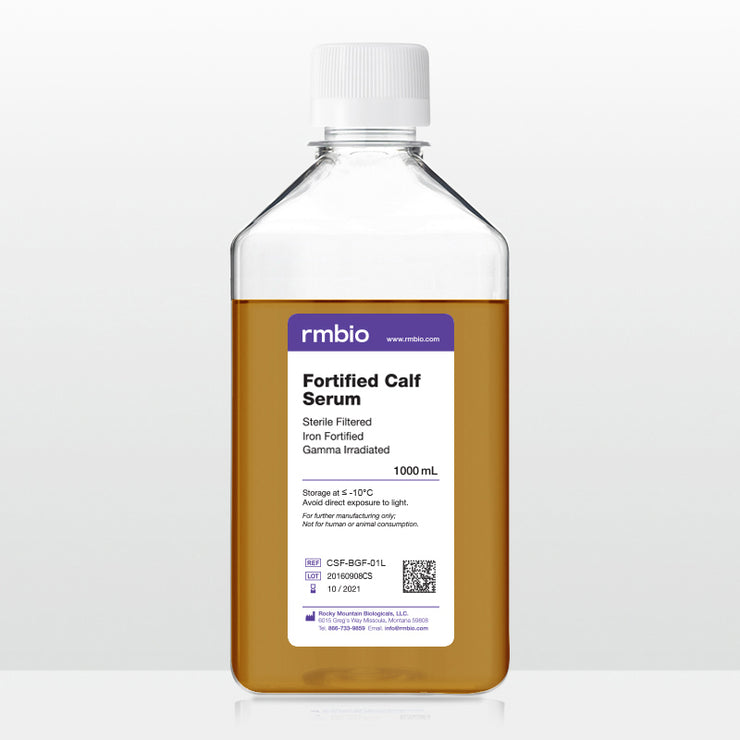 Iron Fortified and Gamma Irradiated Calf Serum