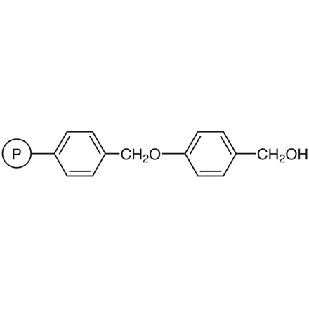 4-(Hydroxymethyl)phenoxymethyl Polystyrene Resin cross-linked with 1% DVB (200-400mesh) (0.5-1.0mmol/g), CAS RN: , Product Number: H0986
