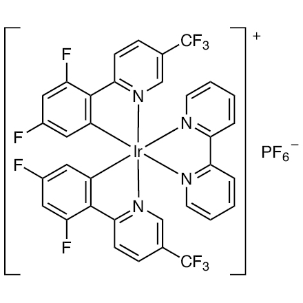 (2,2'-Bipyridine)bis[3,5-difluoro-2-[5-(trifluoromethyl)-2-pyridinyl-κN][phenyl-κC]iridium(III) Hexafluorophosphate, CAS RN: 1092775-62-6, Product Number: B6161