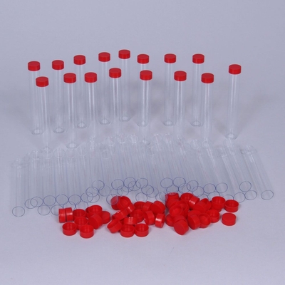Tube, with Cap, Plastic, 4-1/2 x 5/8 in, Pack of 75