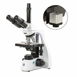 Globe Scientific bScope Series Compound Trinocular Microscopes, Quintuple Nosepiece, E-Plan Objective - bScope Trinocular Microscope, HWF 10x/20 mm, Quintuple Nosepiece w/ E-plan - 1 ea