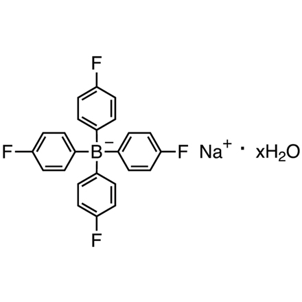 Sodium Tetrakis(4-fluorophenyl)borate Hydrate [Precipitation reagent for Cs and titrimetric reagent for nonionic surfactants], CAS RN: 385812-51-1, Product Number: A5131