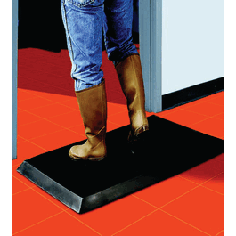 Wearwell® Sanitizing Footbath Mat- Tall Wall - Sanitizing Footbath Mat with Tall Wall, 32 x 39 in., Black - 1 ea