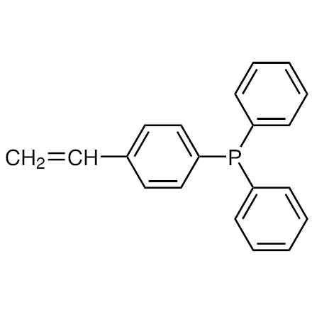 Diphenyl(4-vinylphenyl)phosphine (stabilized with BHT), CAS RN: 40538-11-2, Product Number: V0166