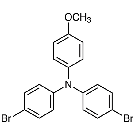 4,4'-Dibromo-4''-methoxytriphenylamine, CAS RN: 100308-69-8, Product Number: D5339