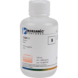 1000 ppm Boron for ICP in H2O
