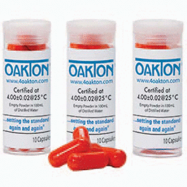 Oakton® Buffer Capsules, pH 4; 10/Pk - Oakton Buffer Capsules, pH 7, Green, 10/Pk - 1 ea