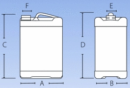 Dynalon® Baritainer® Jerry Can, White