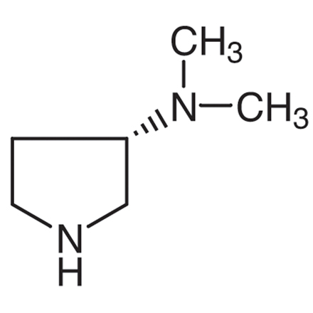 (3S)-(-)-3-(Dimethylamino)pyrrolidine, CAS RN: 132883-44-4, Product Number: D2193