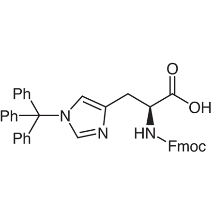 Nα-[(9H-Fluoren-9-ylmethoxy)carbonyl]-τ-(triphenylmethyl)-L-histidine, CAS RN: 109425-51-6, Product Number: F0653