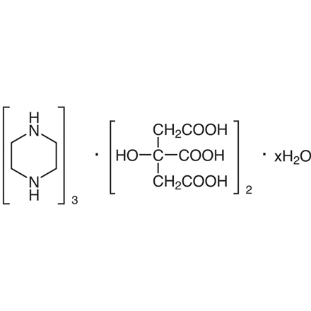 Piperazine Citrate Hydrate, CAS RN: 144-29-6, Product Number: P0449