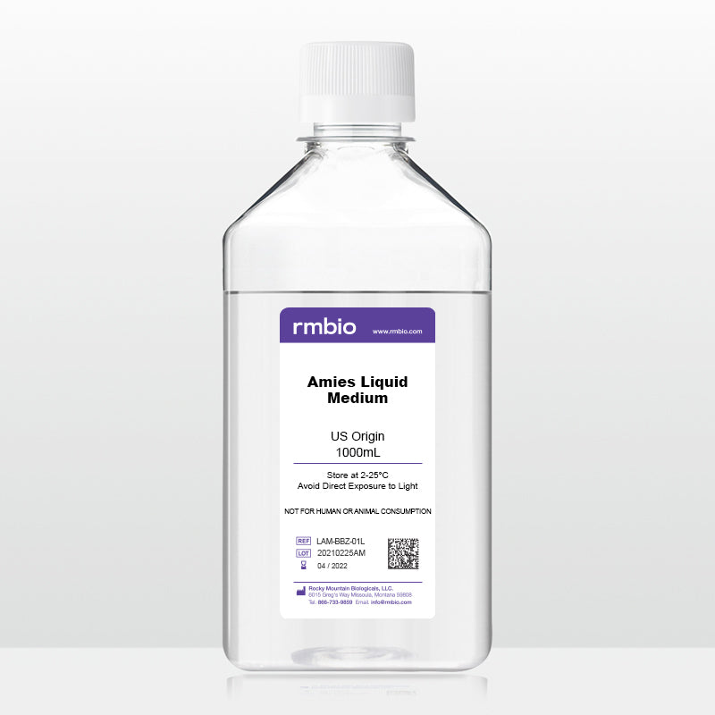 Liquid Amies medium, without charcoal, for in-vitro use.