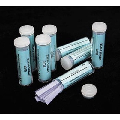 Litmus Paper Strips, Blue, Pack of 1,200