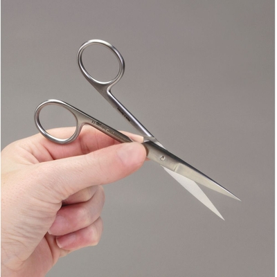 Surgical Scissors, Stainless-Steel, Sharp/Sharp, Straight, 5 in