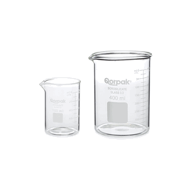 Qorpak® Graduated Low Form Griffin Beakers, Clear Glass
