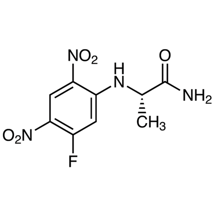 Nα-(5-Fluoro-2,4-dinitrophenyl)-L-alaninamide [HPLC Labeling Reagent for e.e. Determination], CAS RN: 95713-52-3, Product Number: D2259