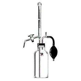 SP Wilmad-LabGlass Automatic Burets, Straight Stopcock with PTFE Plug, Laboratory Grade - SP Wilmad-LabGlass Lab Grade Automatic Buret, Straight Stopcock with PTFE Plug, Complete with Bottle, 50 mL - 1 ea