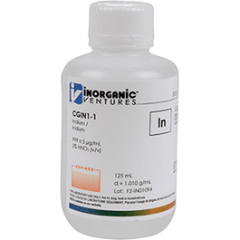 1000 ppm Indium for ICP in HNO3