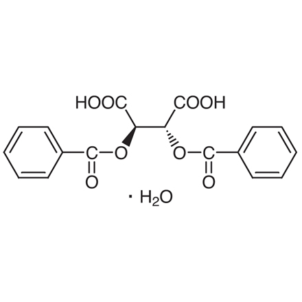 (-)-Dibenzoyl-L-tartaric Acid Monohydrate, CAS RN: 62708-56-9, Product Number: D1354