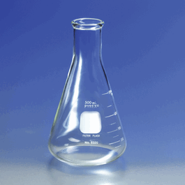 Corning® PYREX® Graduated Filtering Flasks, Heavy Walls - PYREX Filtering Flask, Heavy Walls, Graduated, without Sidearm Tubulation, 500 mL - 1 ea