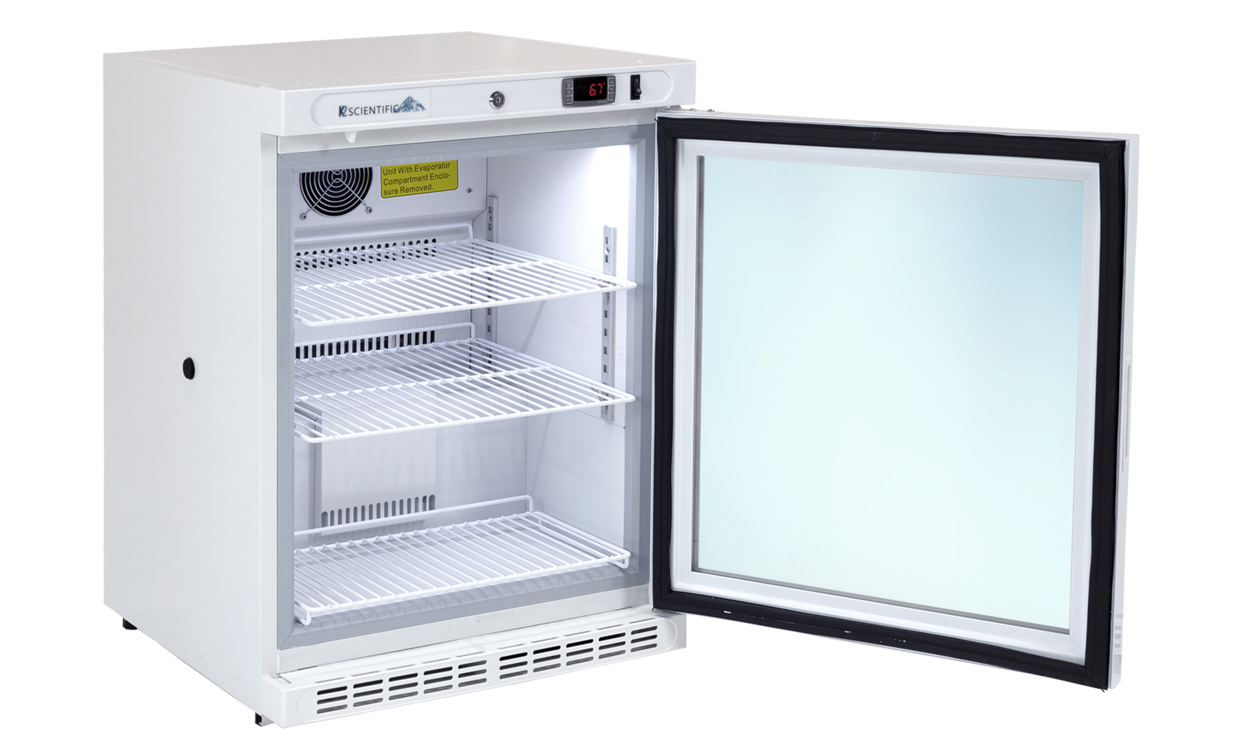 4 Cu. Ft. Undercounter Built-in Or Freestanding Glass Door Refrigerator