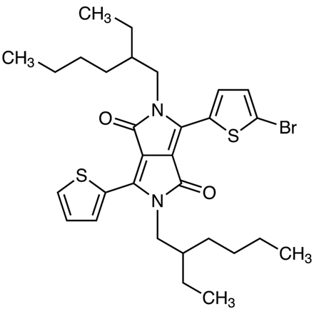 3-(5-Bromo-2-thienyl)-2,5-bis(2-ethylhexyl)-6-(2-thienyl)pyrrolo[3,4-c]pyrrole-1,4-dione, CAS RN: 1308671-90-0, Product Number: B5456