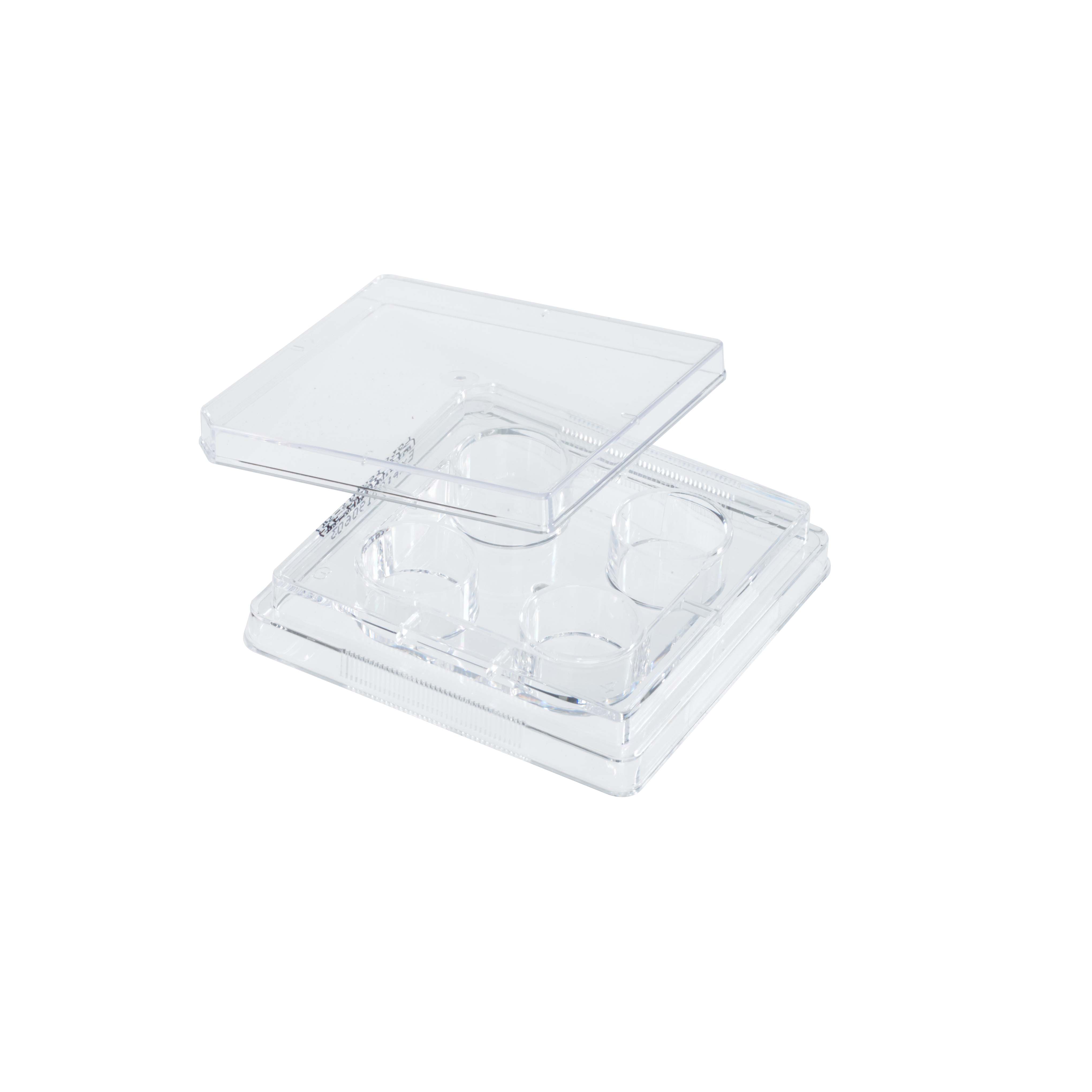 4 Well Tissue Culture Plate with Lid, Individual, Sterile